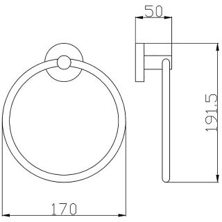 Кольцо для полотенец Rav Slezak Colorado COA0104SM Бронза
